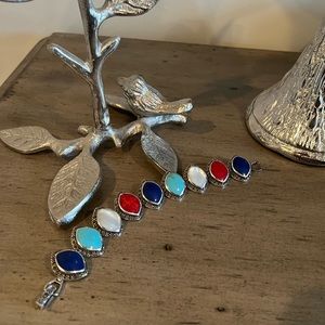 Sterling Silver Multicolored Bracelet